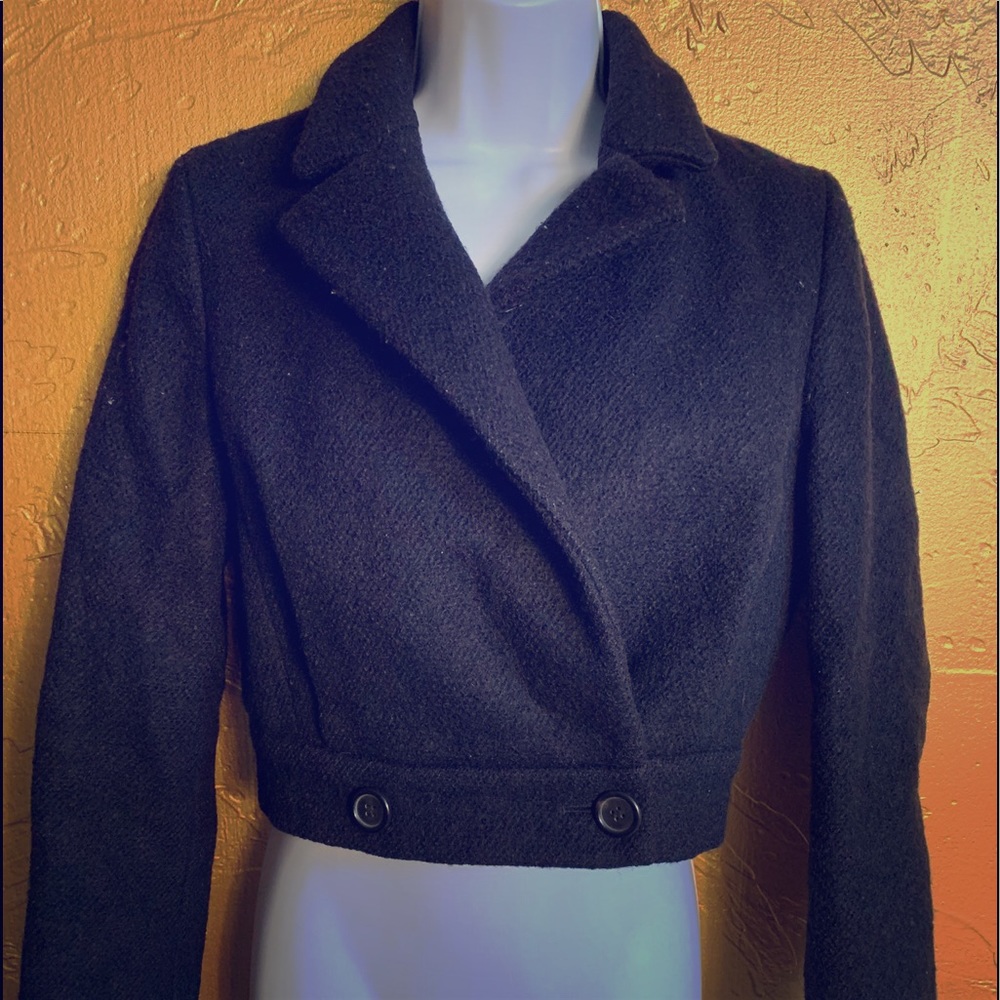 Vintage Black Prada Wool Coat